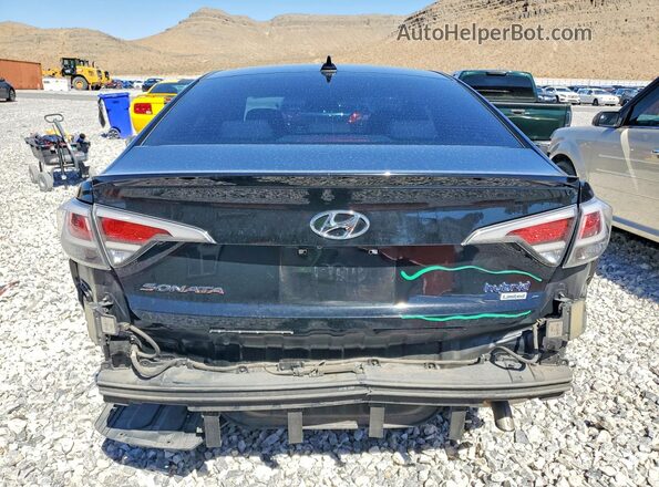 KMHE34L31HA077214 2017 HYUNDAI SONATA Black Vista trasera