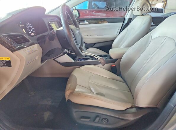 KMHE34L32HA072345 2017 HYUNDAI SONATA Белый Вид салона спереди