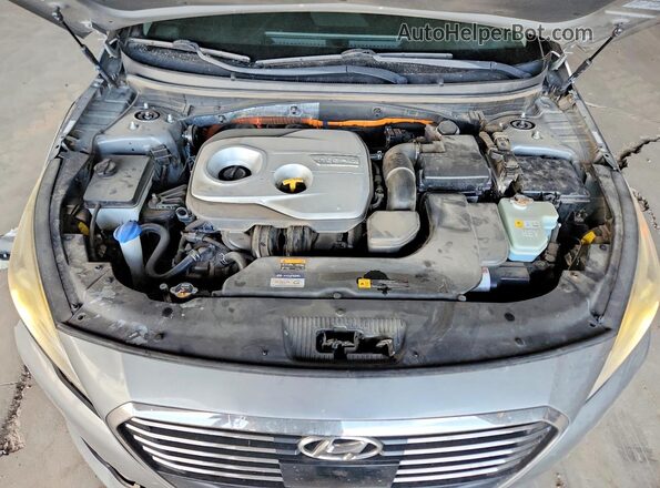 KMHE34L32HA072345 2017 HYUNDAI SONATA Белый Вид задней части салона