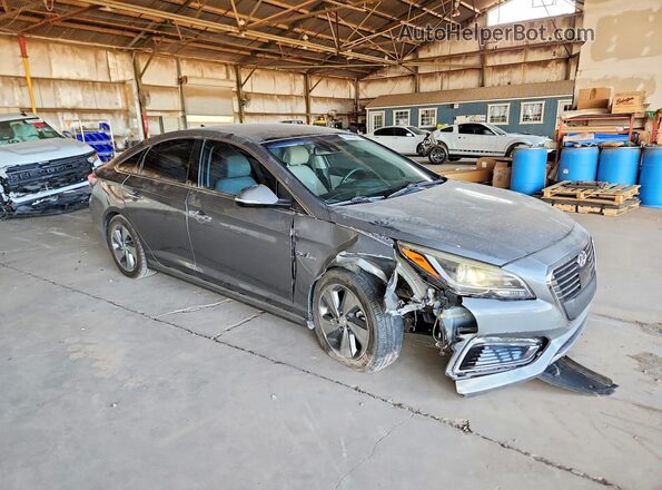 KMHE34L32HA072345 2017 HYUNDAI SONATA Белый Передняя правая четверть