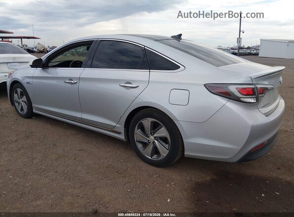 KMHE34L34HA077286 2017 HYUNDAI SONATA HYBRID Silver Rear left