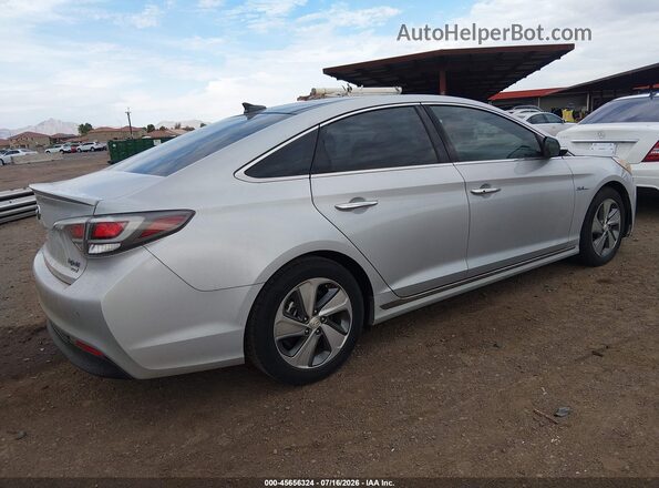 KMHE34L34HA077286 2017 HYUNDAI SONATA HYBRID Silver Rear right