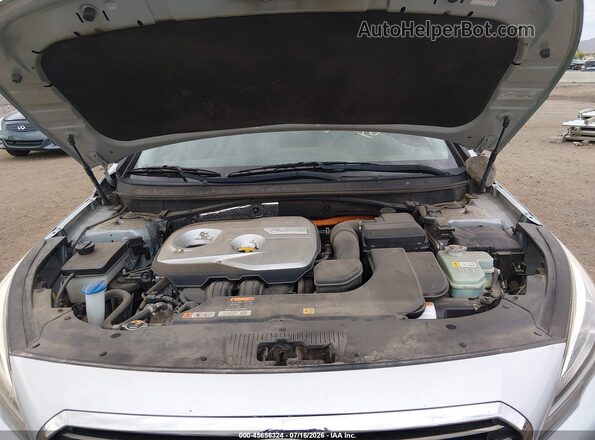 KMHE34L34HA077286 2017 HYUNDAI SONATA HYBRID Silver Rear view
