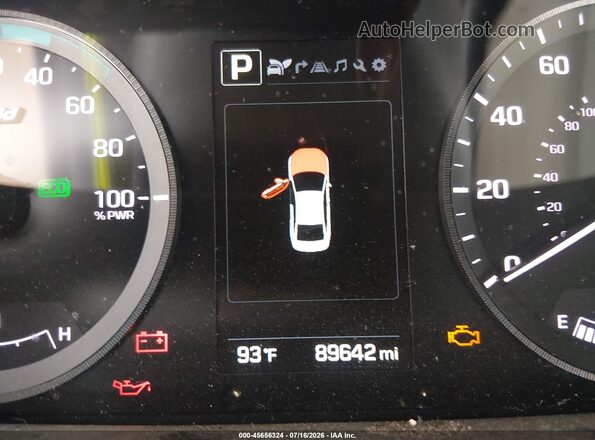 KMHE34L34HA077286 2017 HYUNDAI SONATA HYBRID Silver 