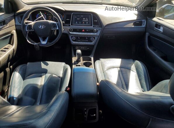 KMHE34L34KA092636 2019 HYUNDAI SONATA Black წინა პანელის ხედი