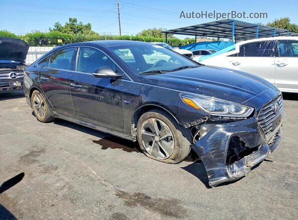 KMHE34L34KA092636 2019 HYUNDAI SONATA Black წინა მარჯვენა