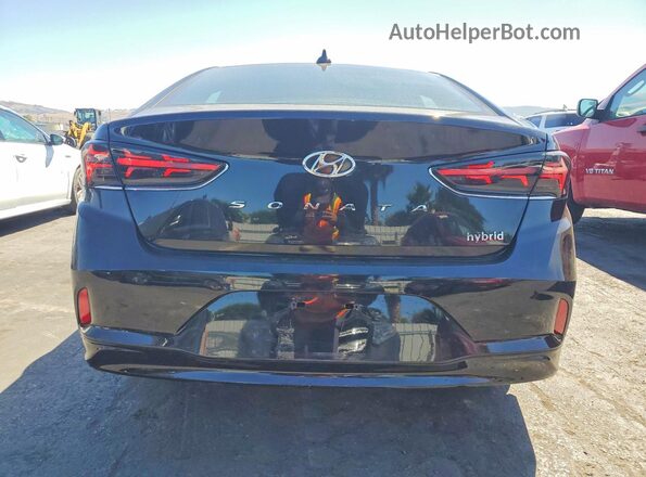 KMHE34L34KA092636 2019 HYUNDAI SONATA Black უკანა ხედი