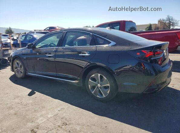 KMHE34L34KA092636 2019 HYUNDAI SONATA Black უკანა მარცხენა