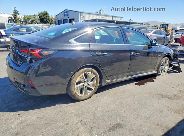 KMHE34L34KA092636 2019 HYUNDAI SONATA Black უკანა მარჯვენა
