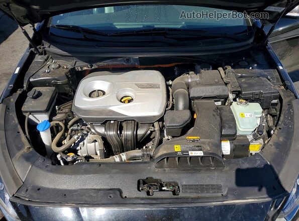 KMHE34L34KA092636 2019 HYUNDAI SONATA Black უკანა სალონის ხედი