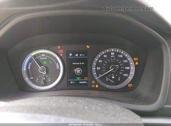 KMHE34L36KA090659 2019 HYUNDAI SONATA HYBRID Gray Widok tylnych siedzeń