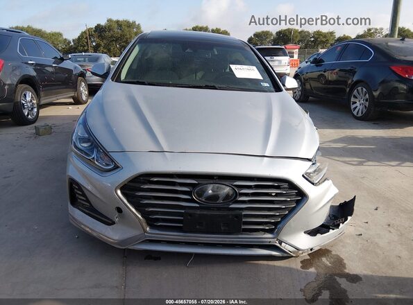 KMHE34L36KA090659 2019 HYUNDAI SONATA HYBRID Gray Widok wnętrza z tyłu