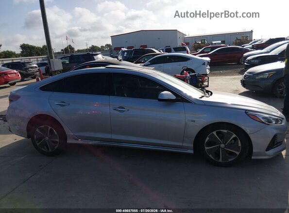 KMHE34L36KA090659 2019 HYUNDAI SONATA HYBRID Gray Widok wnętrza 360 stopni