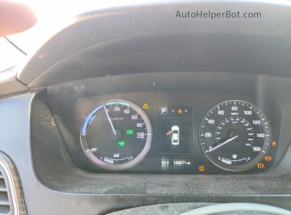 KMHE34L37HA072499 2017 HYUNDAI SONATA Silver Vista del cuadro de instrumentos