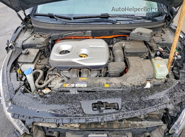 KMHE34L38HA065111 2017 HYUNDAI SONATA Black Вид задньої частини салону