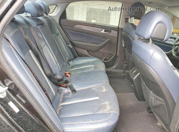 KMHE34L38HA065111 2017 HYUNDAI SONATA Black Вид задніх сидінь