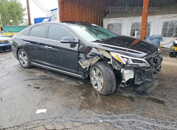 KMHE34L38HA065111 2017 HYUNDAI SONATA Black Передня права чверть