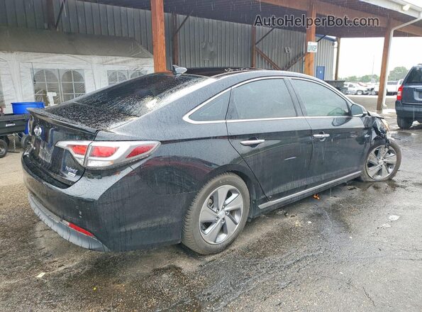 KMHE34L38HA065111 2017 HYUNDAI SONATA Black Задня права чверть