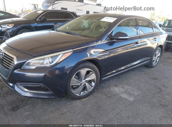 KMHE34L38HA077324 2017 HYUNDAI SONATA HYBRID Black Front left