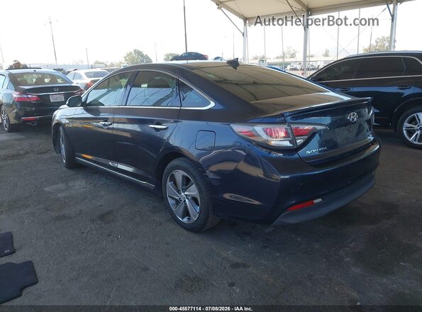 KMHE34L38HA077324 2017 HYUNDAI SONATA HYBRID Black Rear left