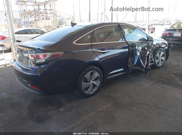 KMHE34L38HA077324 2017 HYUNDAI SONATA HYBRID Black Rear right