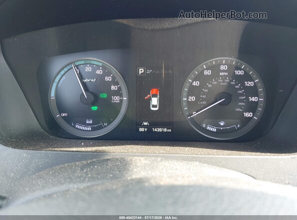 KMHE34L39HA075677 2017 HYUNDAI SONATA HYBRID Белый Вид задних сидений