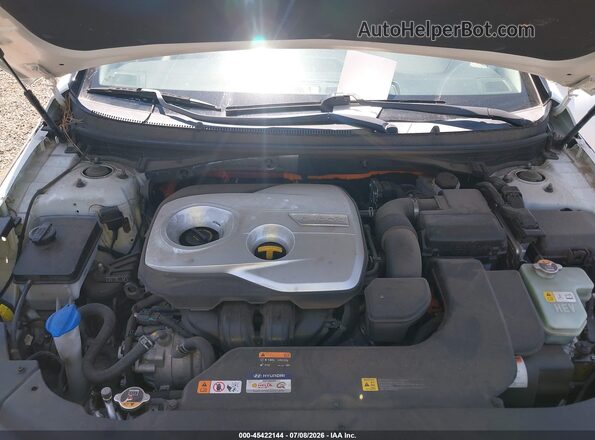 KMHE34L39HA075677 2017 HYUNDAI SONATA HYBRID Белый Вид сзади