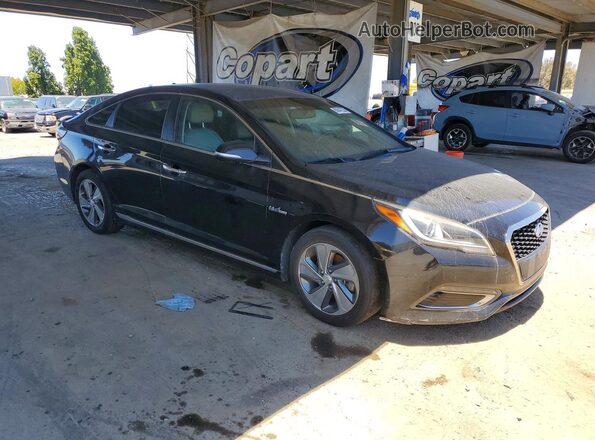 KMHE34L3XHA064476 2017 HYUNDAI SONATA Black Przód prawy