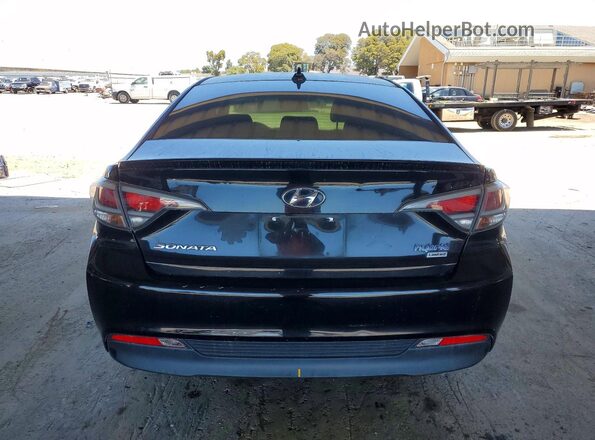 KMHE34L3XHA064476 2017 HYUNDAI SONATA Black Widok z tyłu