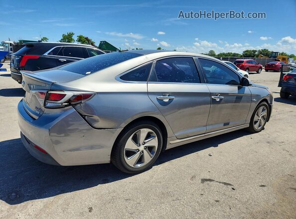 KMHE34L3XHA069211 2017 HYUNDAI SONATA Gray Trasero derecho