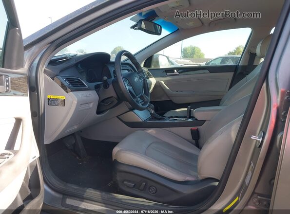 KMHE54L28HA059651 2017 HYUNDAI SONATA PLUG-IN HYBRID Серый Вид салона спереди