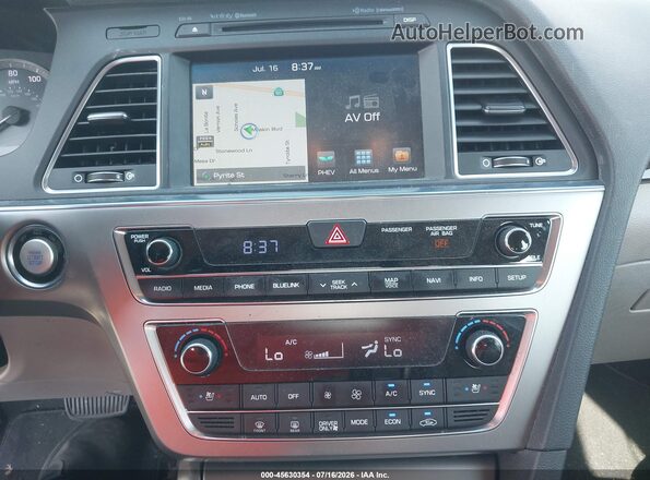 KMHE54L28HA059651 2017 HYUNDAI SONATA PLUG-IN HYBRID Серый 