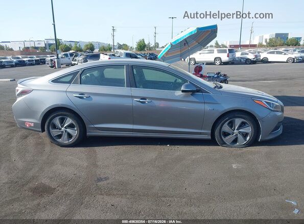 KMHE54L28HA059651 2017 HYUNDAI SONATA PLUG-IN HYBRID Серый Вид задней части салона