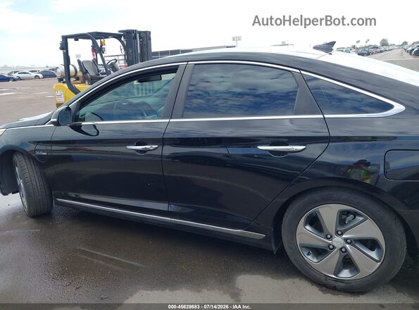 KMHE54L28HA071251 2017 HYUNDAI SONATA PLUG-IN HYBRID Black Սալոնի 360 աստիճան տեսք