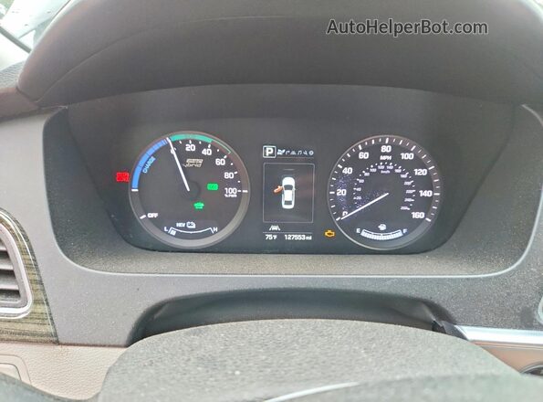 KMHE54L2XGA021224 2016 HYUNDAI SONATA Black ხელსაწყოთა პანელის ხედი