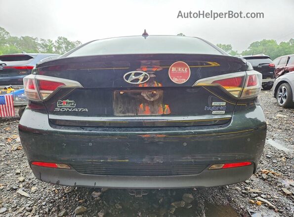 KMHE54L2XGA021224 2016 HYUNDAI SONATA Black უკანა ხედი