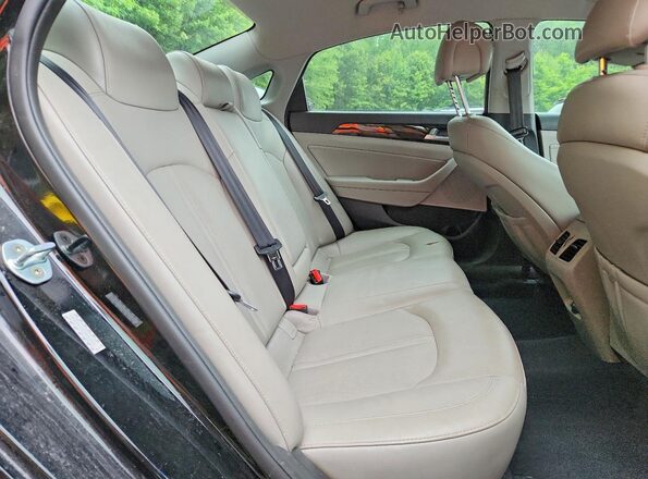 KMHE54L2XGA021224 2016 HYUNDAI SONATA Black უკანა სავარძლების ხედი