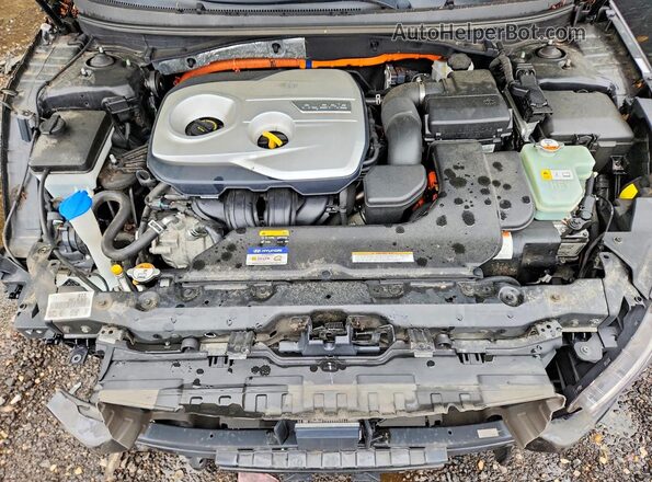 KMHE54L2XGA021224 2016 HYUNDAI SONATA Black უკანა სალონის ხედი