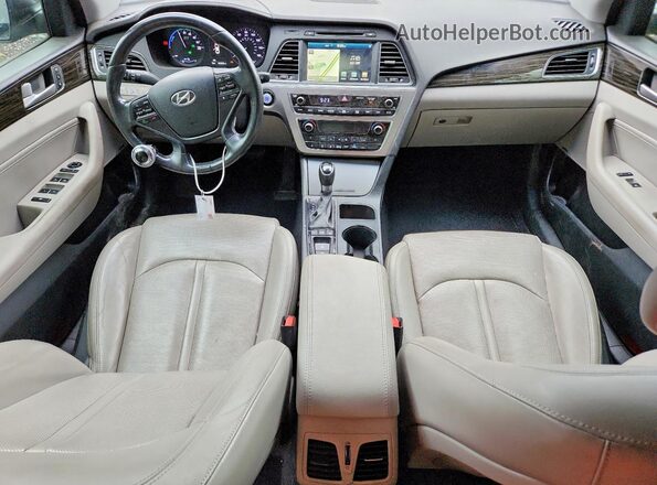 KMHE54L2XGA021224 2016 HYUNDAI SONATA Black წინა პანელის ხედი