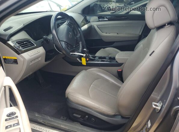 KMHE54L2XHA044522 2017 HYUNDAI SONATA Gray Widok wnętrza z przodu