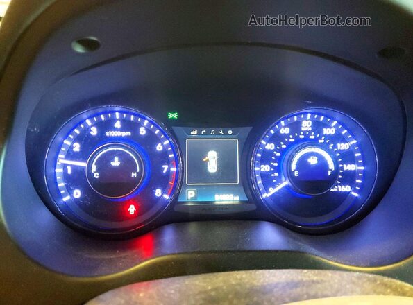 KMHFG4JG7GA513528 2016 HYUNDAI AZERA Red Вид щитка приладів