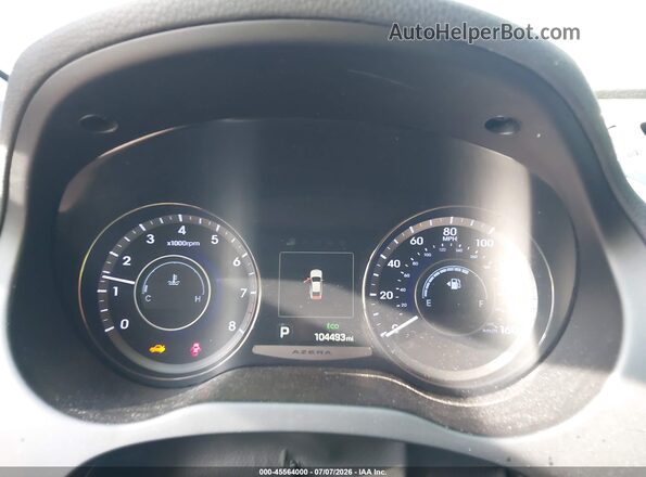 KMHFG4JG8GA507785 2016 HYUNDAI AZERA Red Widok tylnych siedzeń