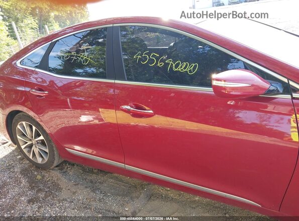 KMHFG4JG8GA507785 2016 HYUNDAI AZERA Red Widok wnętrza z tyłu