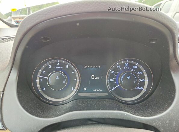 KMHFH4JG2GA516088 2016 HYUNDAI AZERA White Սարքավորումների վահանակի տեսք