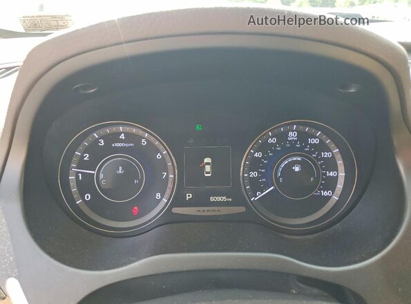 KMHFH4JGXHA575150 2017 HYUNDAI AZERA White ხელსაწყოთა პანელის ხედი