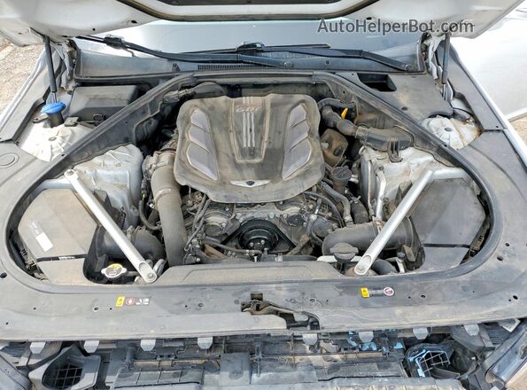 KMHG34JA0HU026649 2017 GENESIS G90 White Rear interior view