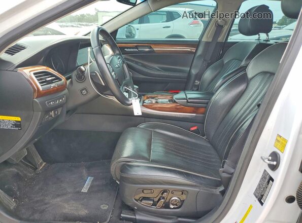 KMHG34JA0HU026649 2017 GENESIS G90 White Front interior view