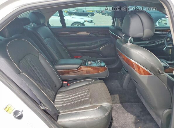 KMHG34JA0HU026649 2017 GENESIS G90 White Rear seats view