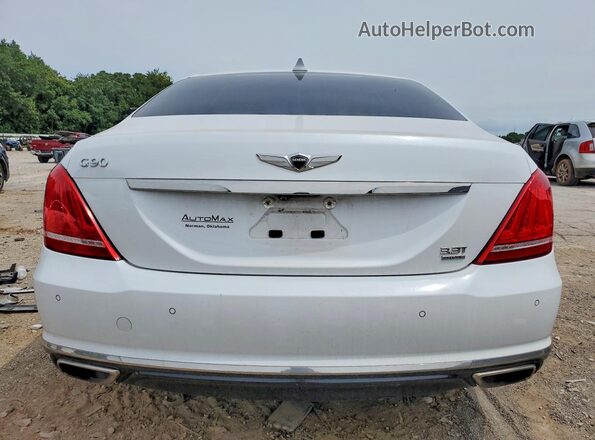 KMHG34JA0HU026649 2017 GENESIS G90 White Rear view