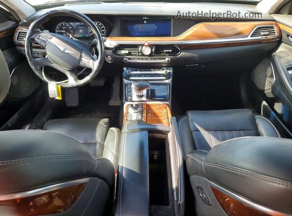 KMHG34JA1HU025686 2017 GENESIS G90 Black Widok deski rozdzielczej